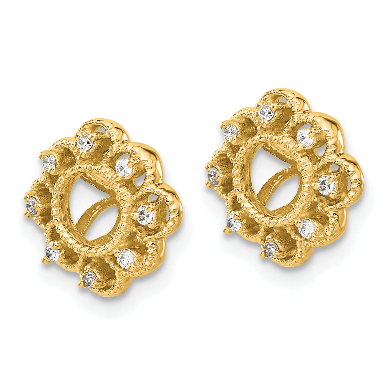 10k Fancy Diamond Earring Jackets