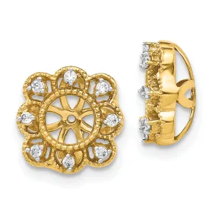 10k Fancy Diamond Earring Jackets