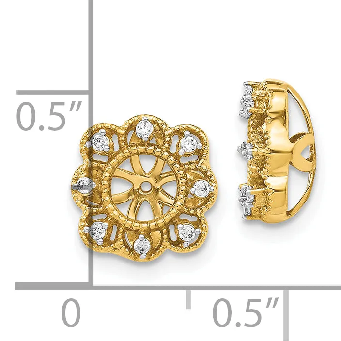10k Fancy Diamond Earring Jackets