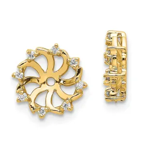 14K Diamond Earring Jackets Mountings