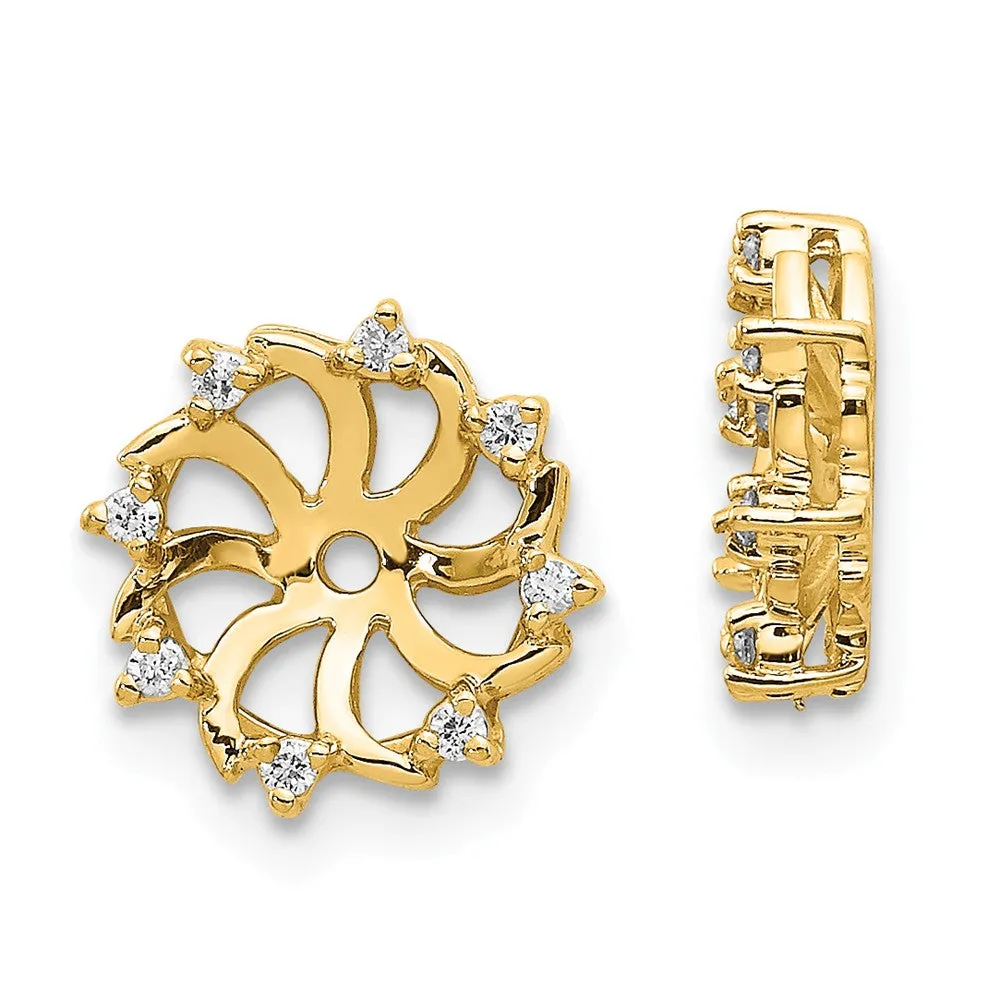 14K Diamond Earring Jackets Mountings