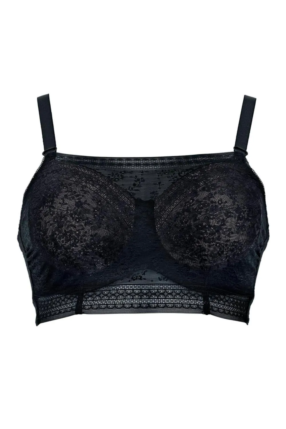 Anita Fleur Lace Clip-On Bandeau Top, Black (0600)