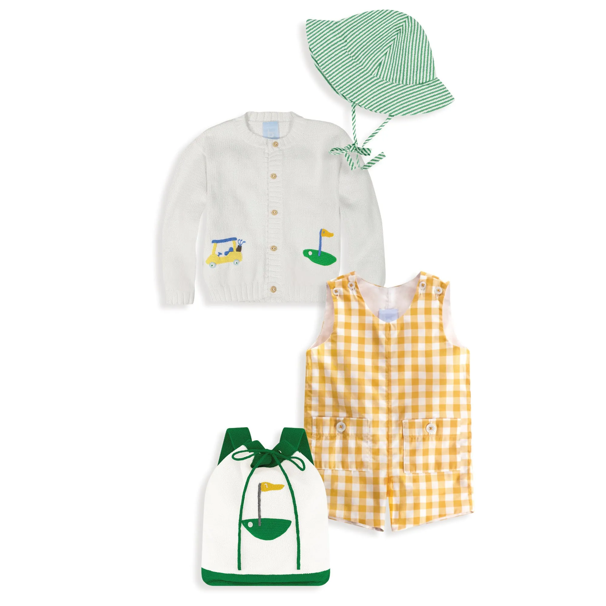 Applique Golf Cardigan -- White