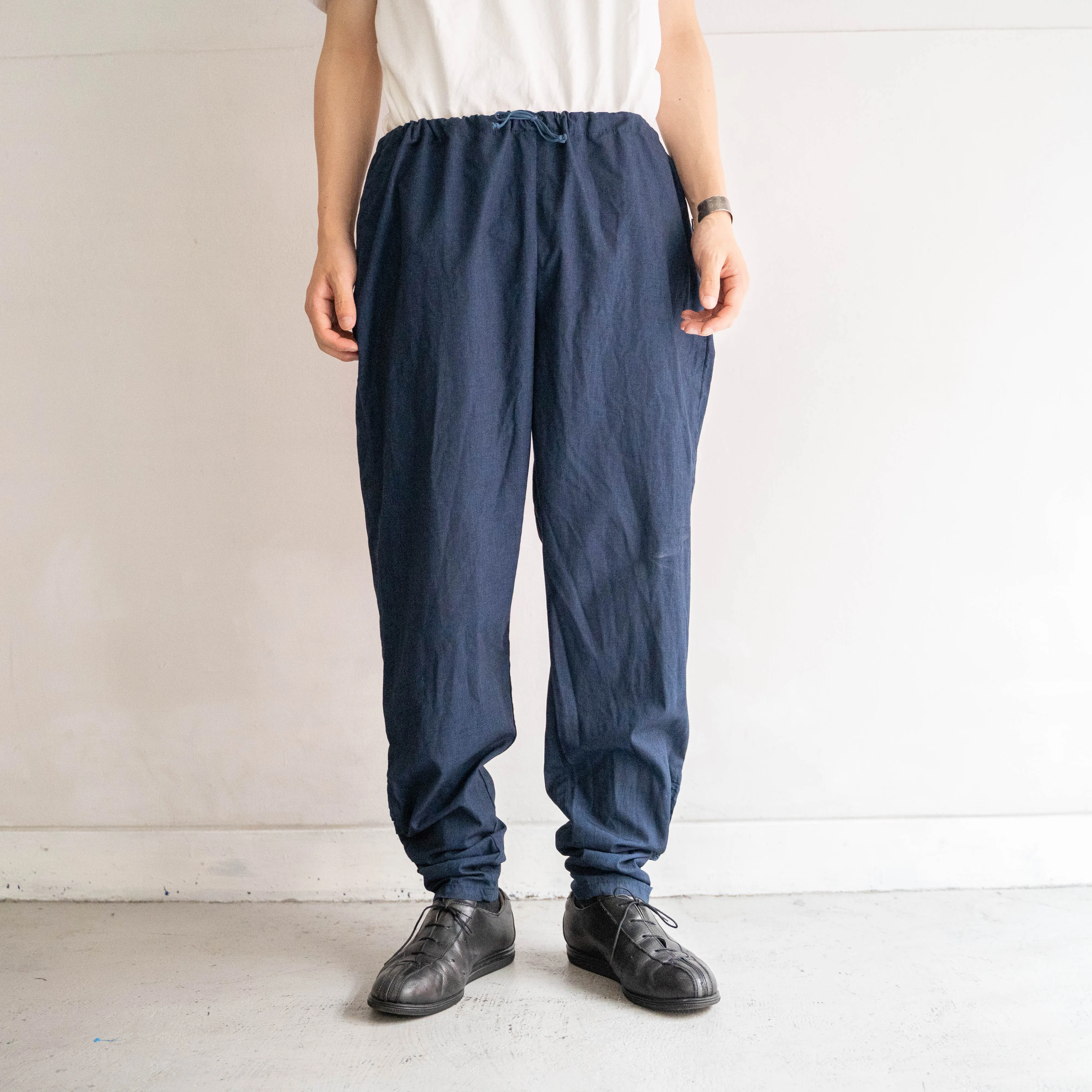 around 1990s swedish military side zip easy pants -over dyed-