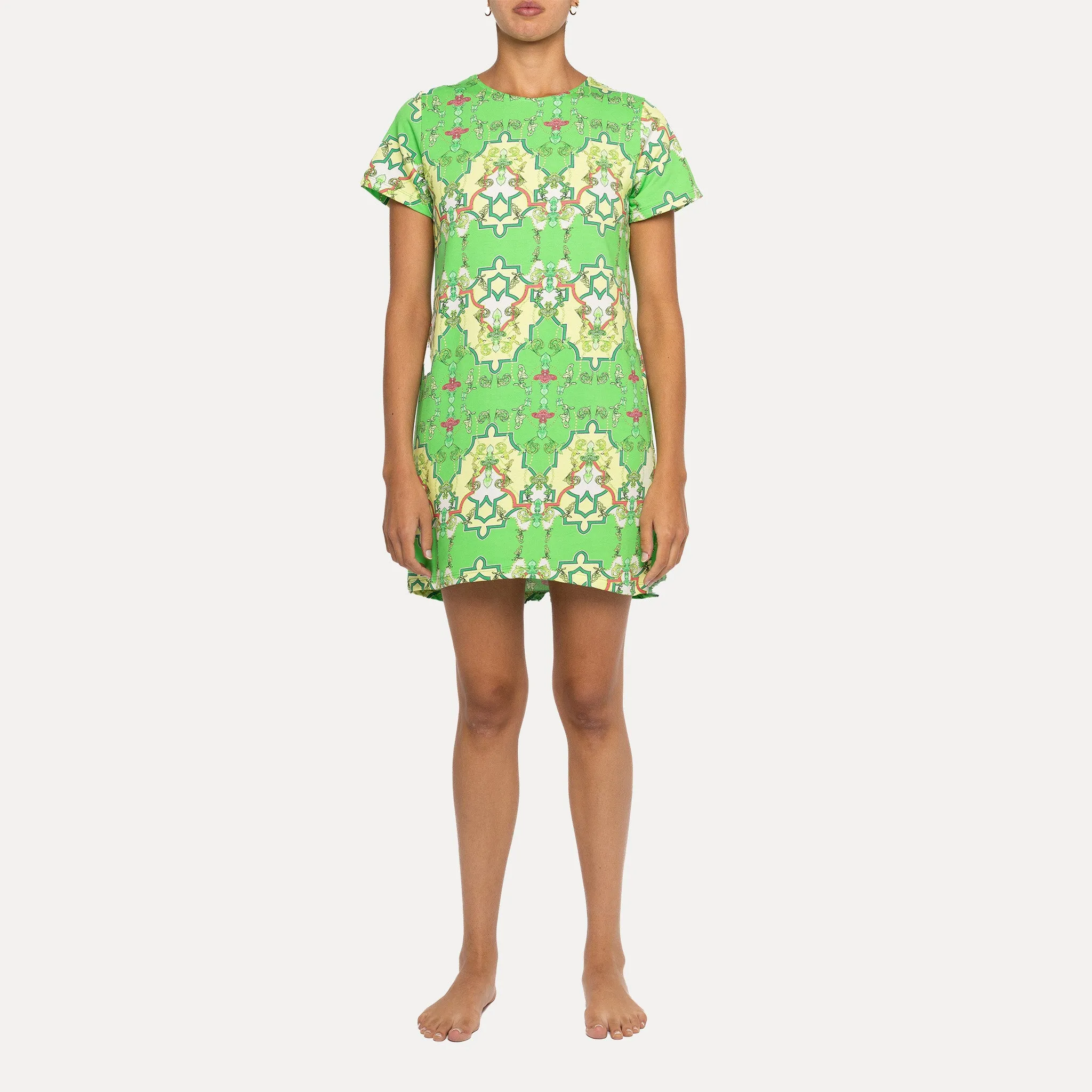 Astrid  Layover Lounge Dress  Royal Print