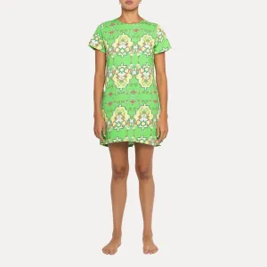 Astrid  Layover Lounge Dress  Royal Print
