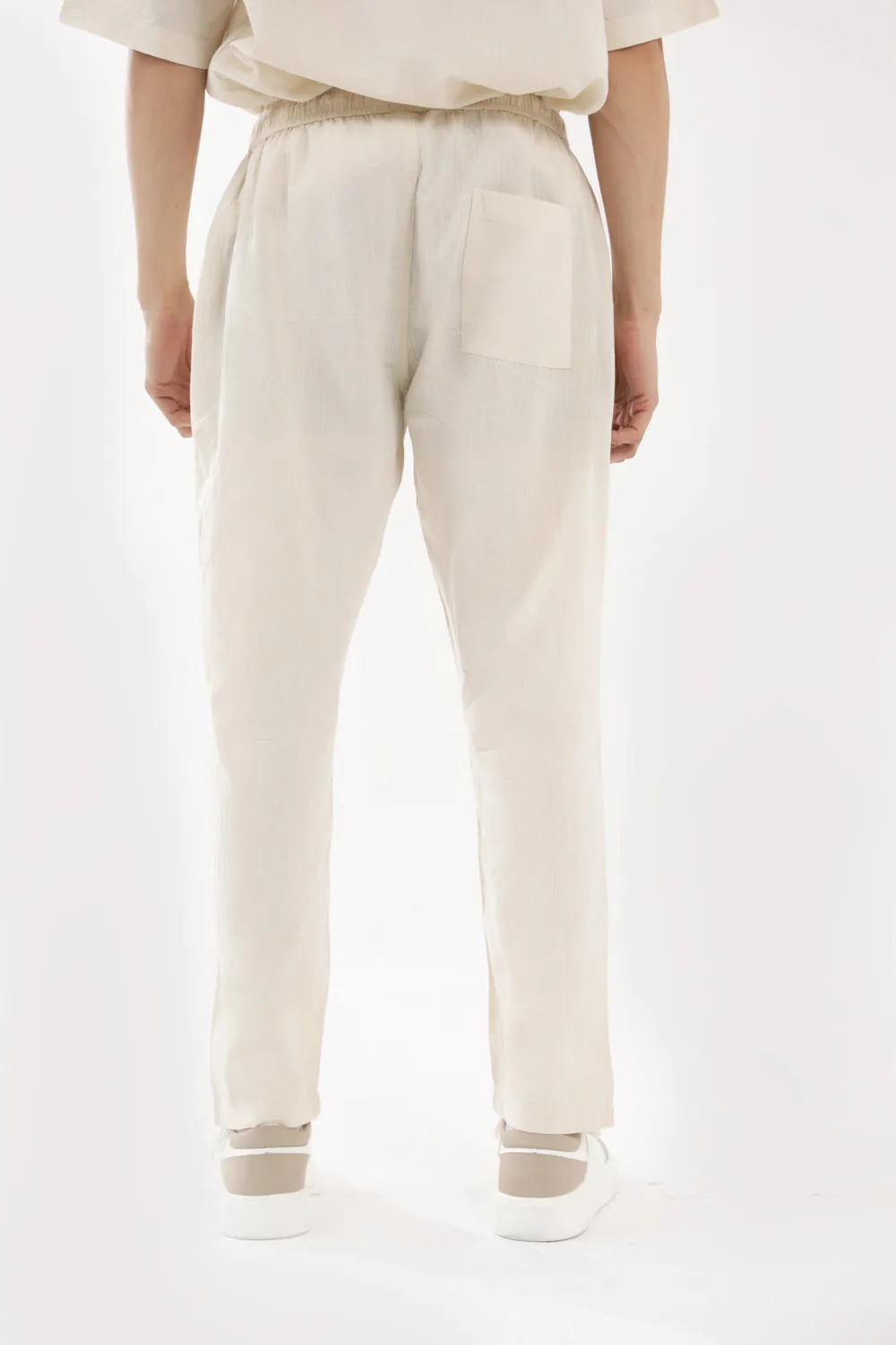 BAGGY FIT LINEN EASY PANTS