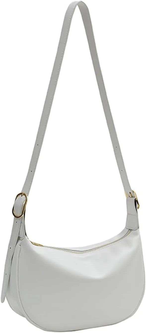 Bags for Women PU dumpling bag for women, shoulder bag, crossbody bag, versatile bag(IvoryWhite)