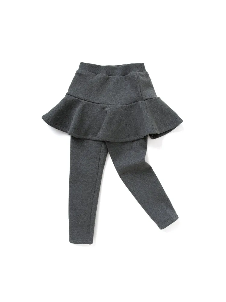 Balabala Toddler Girl Fleece Culottes Trousers