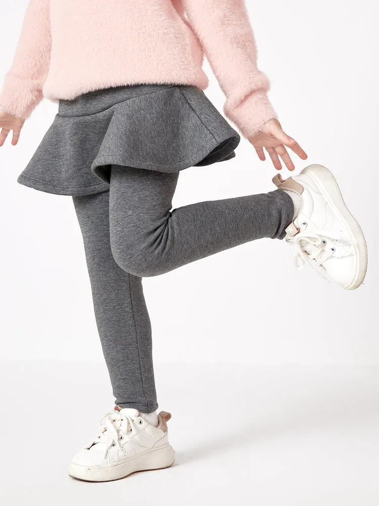 Balabala Toddler Girl Fleece Culottes Trousers