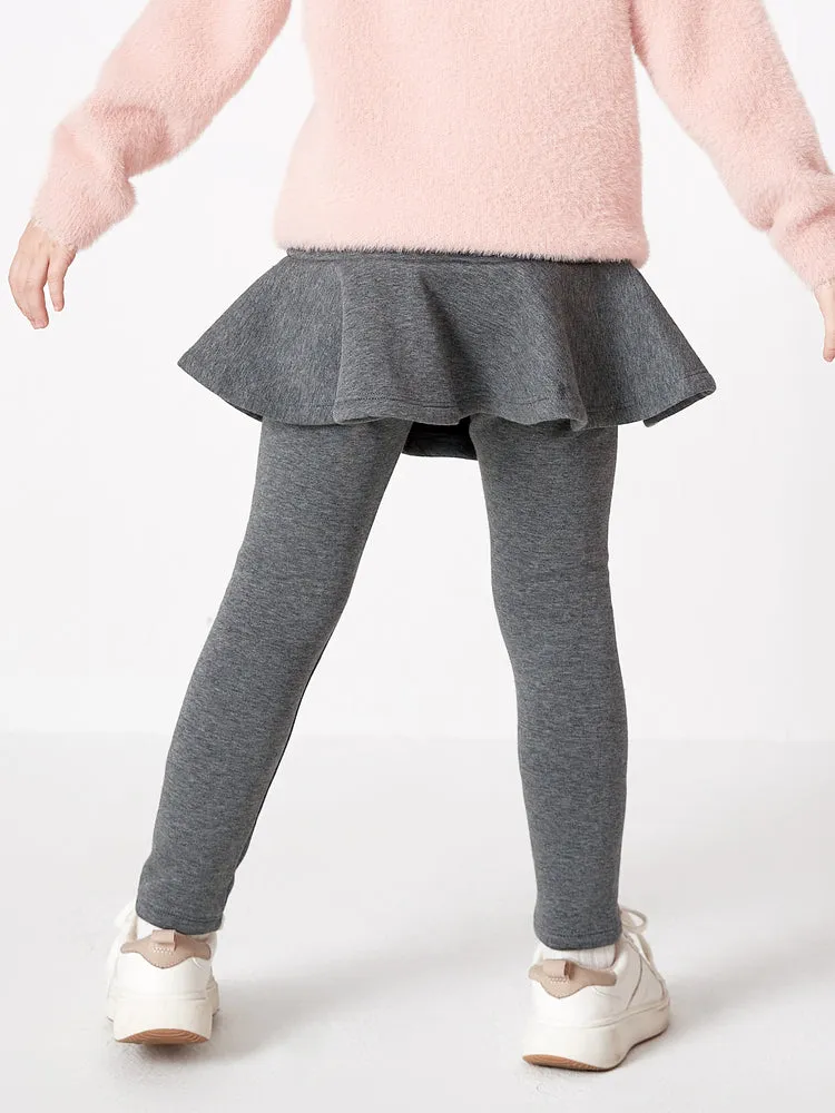 Balabala Toddler Girl Fleece Culottes Trousers