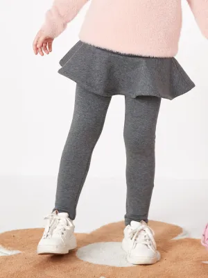 Balabala Toddler Girl Fleece Culottes Trousers
