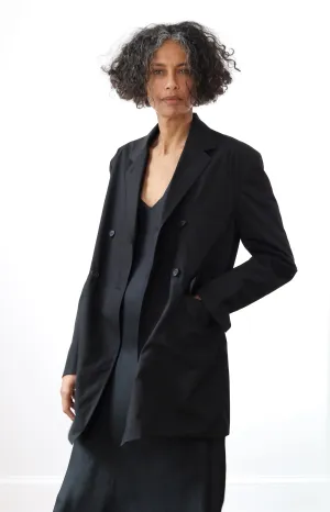 Black Draping Tailored Jacket