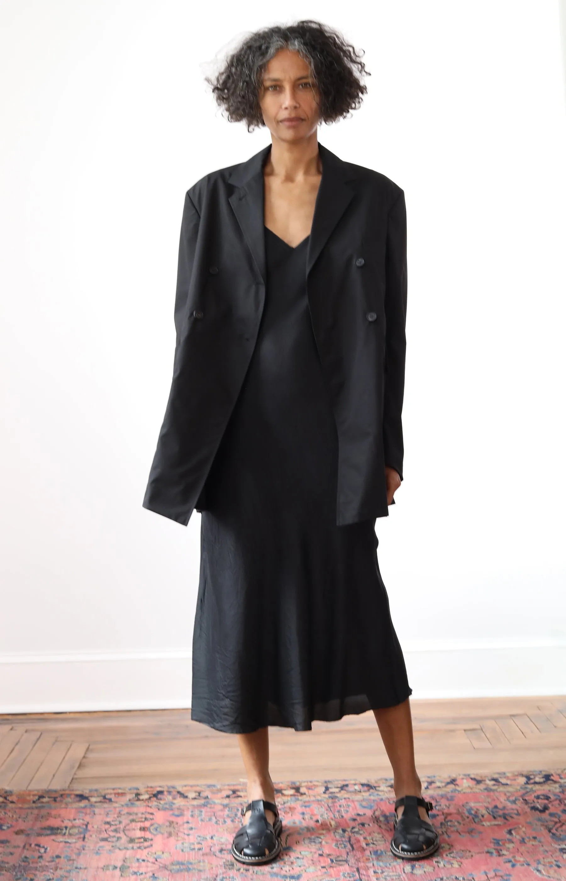 Black Draping Tailored Jacket
