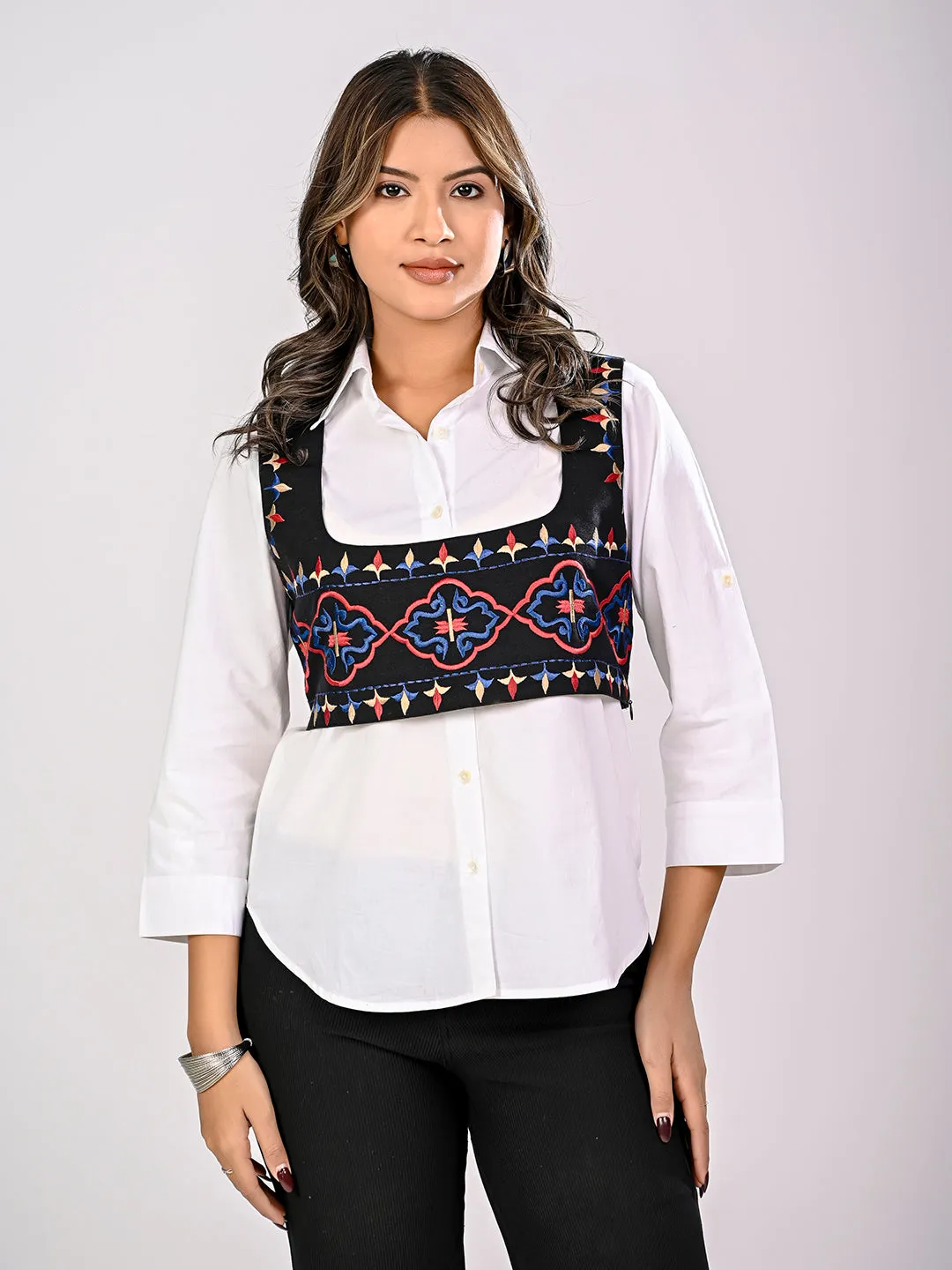 Black Embroidered Waistcoat