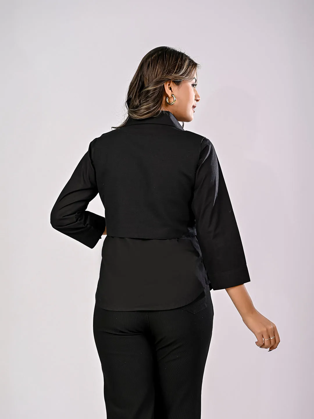 Black Embroidered Waistcoat