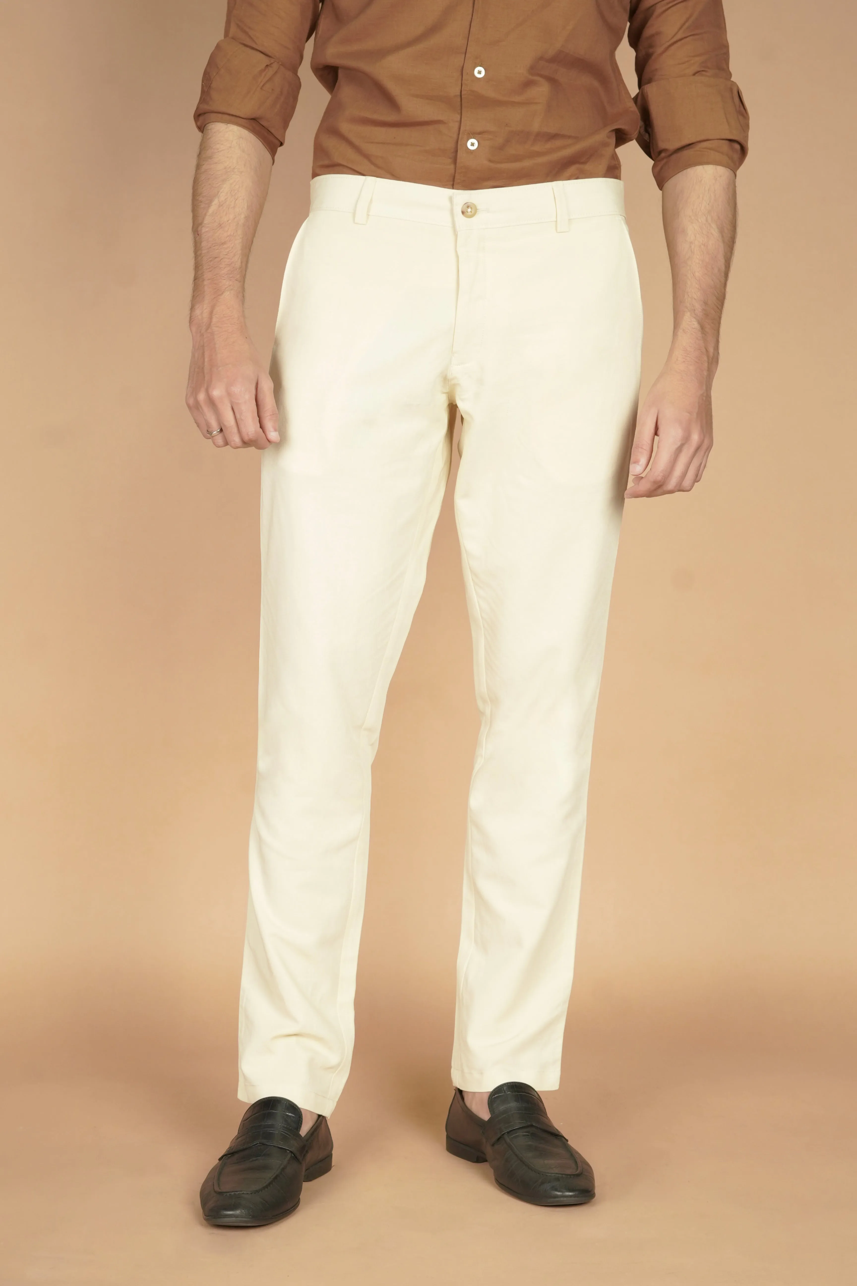 Blond Irish Linen Trousers
