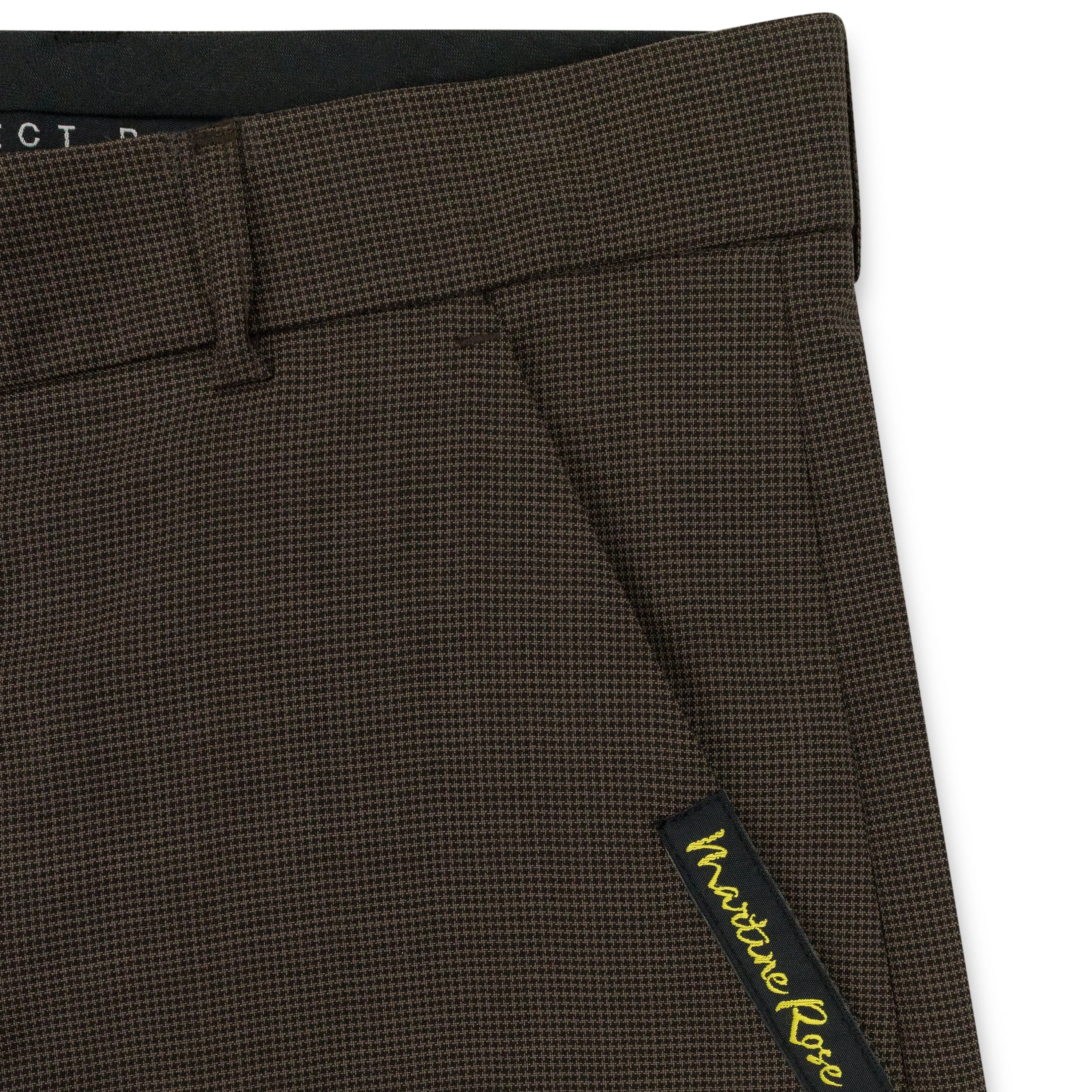 BROWN TAILORED EXTENDED WIDE LEG TROUSERS