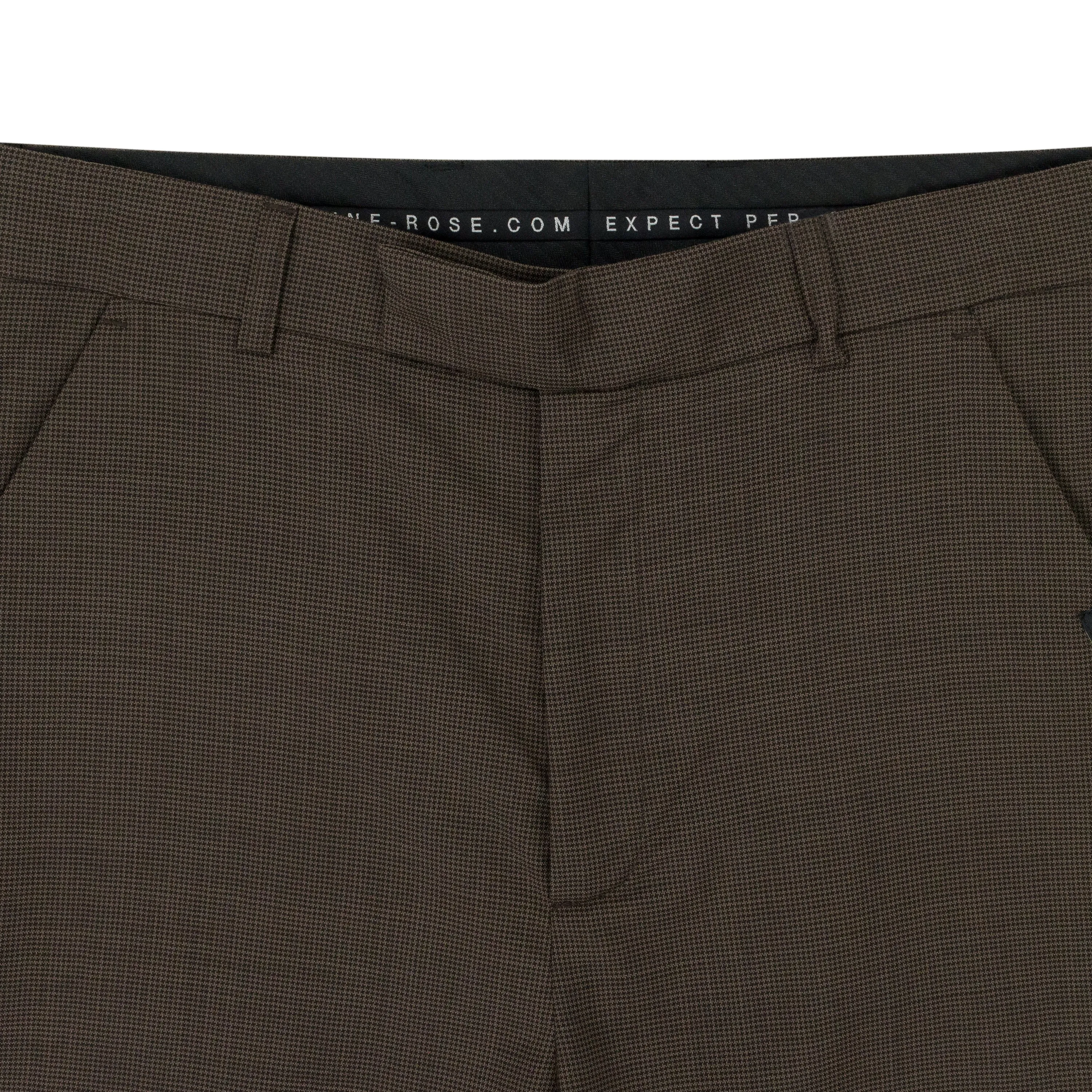 BROWN TAILORED EXTENDED WIDE LEG TROUSERS