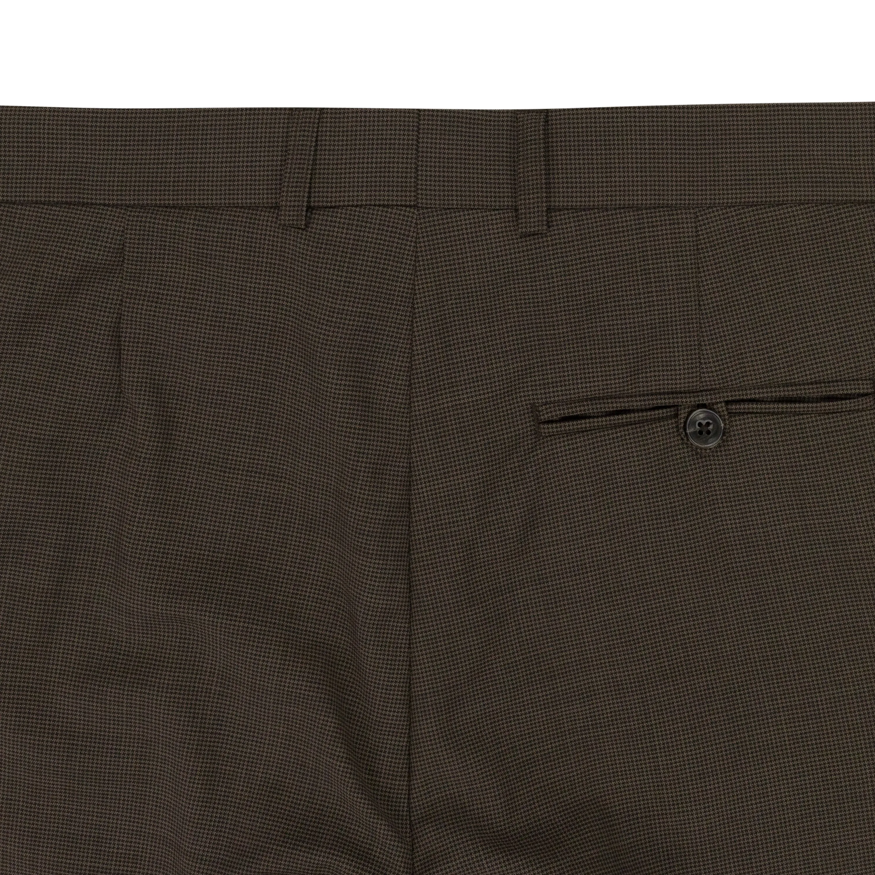 BROWN TAILORED EXTENDED WIDE LEG TROUSERS
