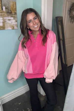 Bubblegum Cutie Pullover-Fuchsia/Multi