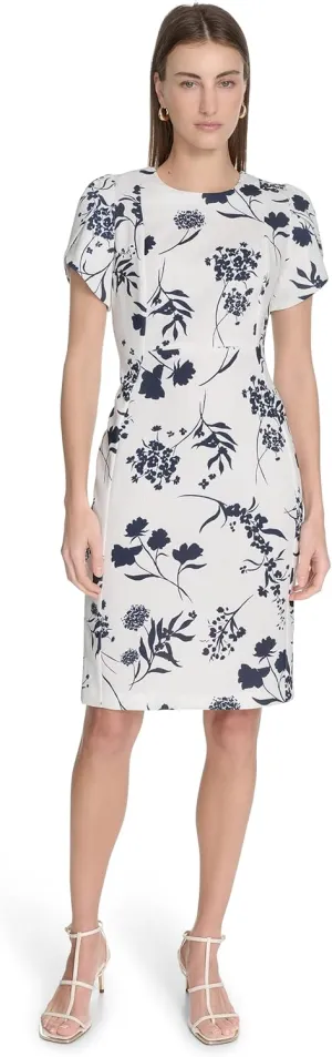 Calvin Klein Women's Floral Sheath Career Event Dress