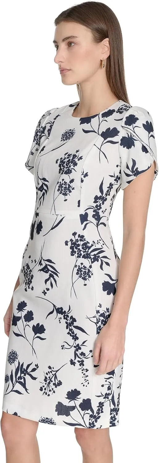 Calvin Klein Women's Floral Sheath Career Event Dress