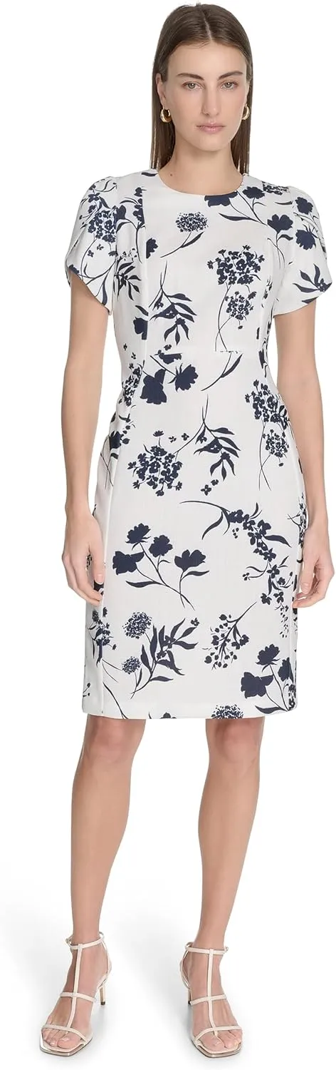 Calvin Klein Women's Floral Sheath Career Event Dress