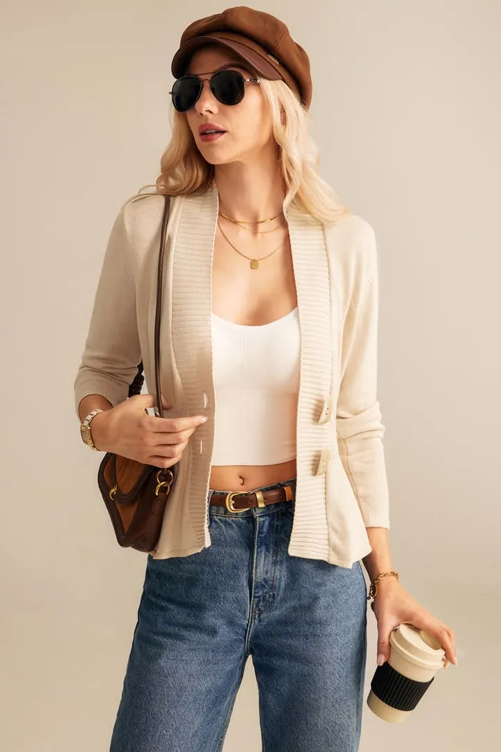 Casual Button Down Open Front Sweater Cardigan