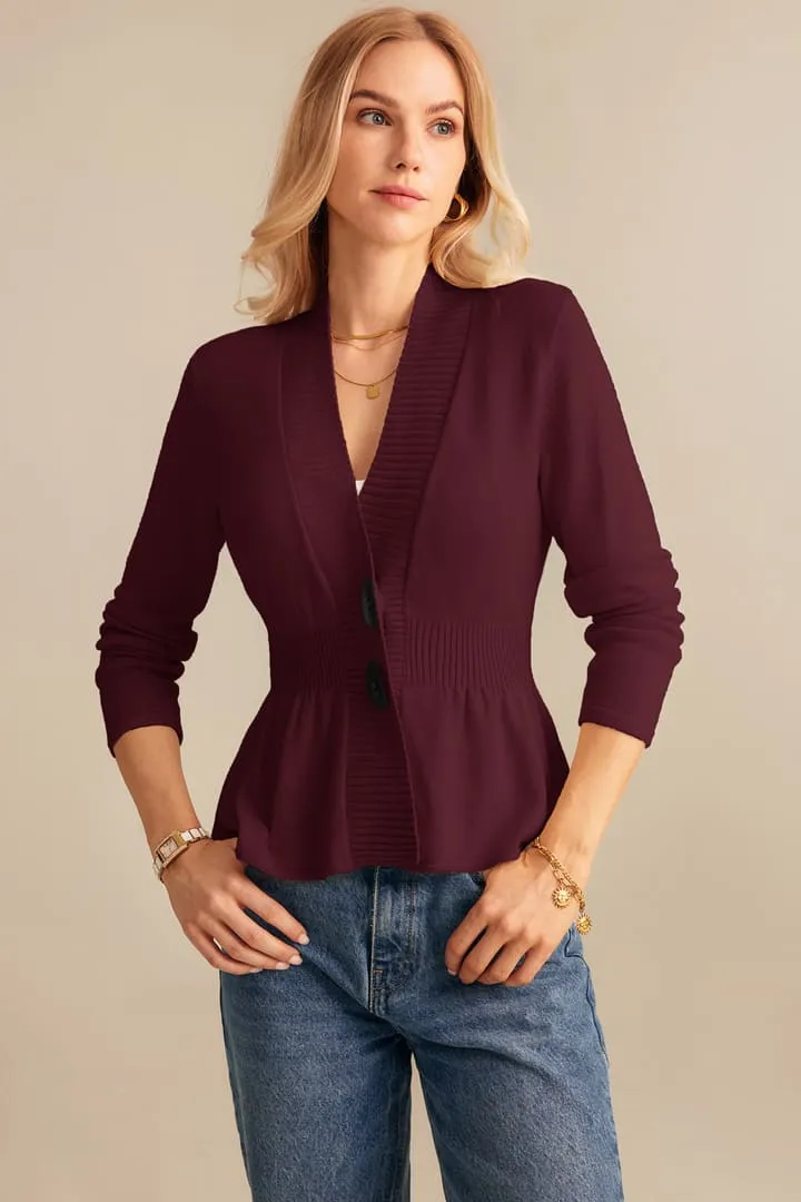Casual Button Down Open Front Sweater Cardigan
