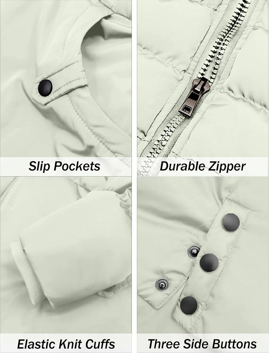 CHERFLY Women's Winter Puffer Coat Heavy Warm Long Parka Down Jacket with Fur Hood