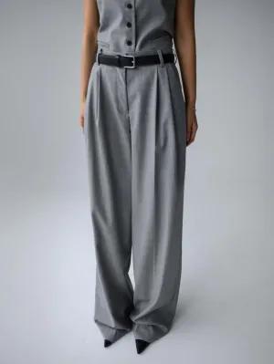 Chic Grey Tailored Trousers