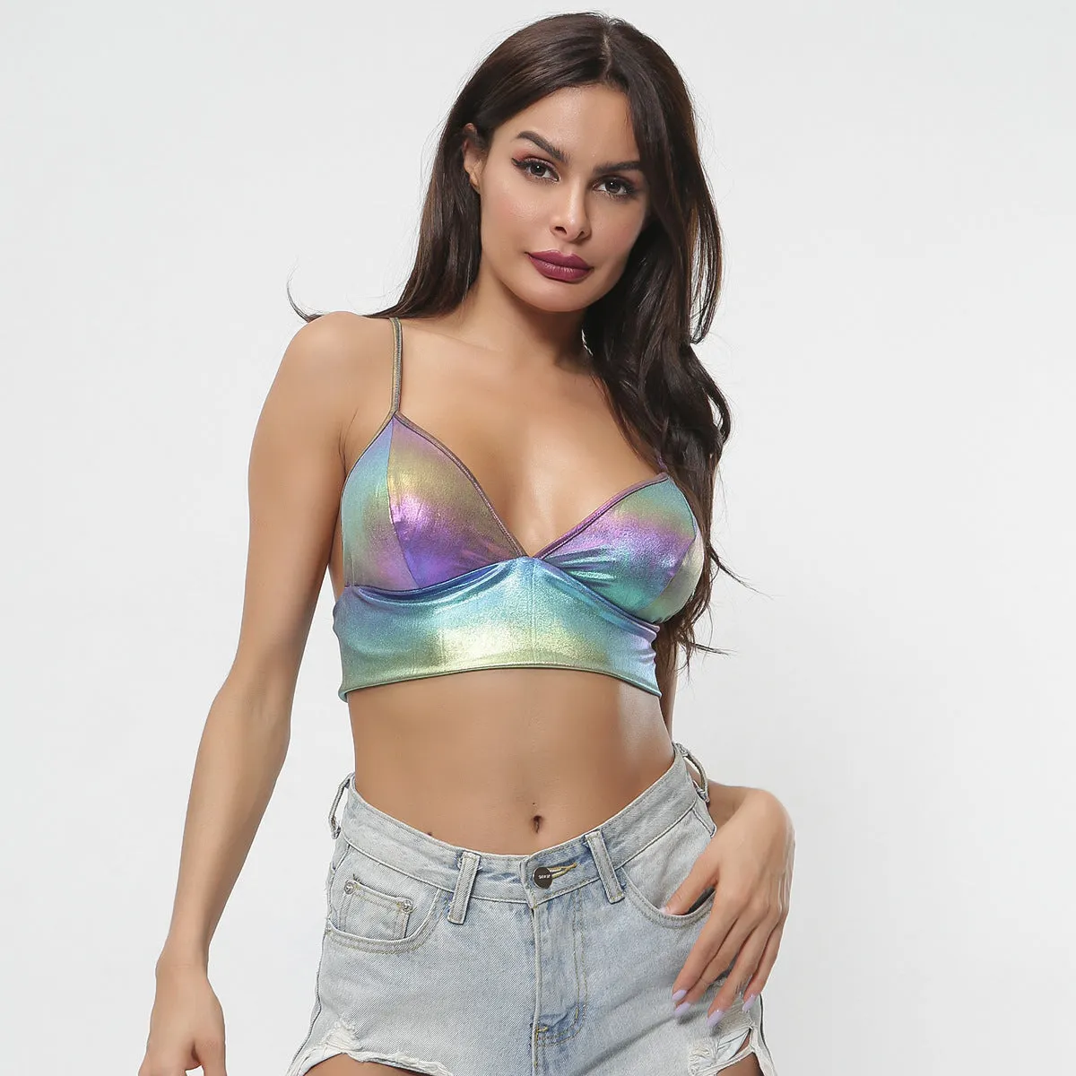 Color Changing Deep V Shape Versatile Vest