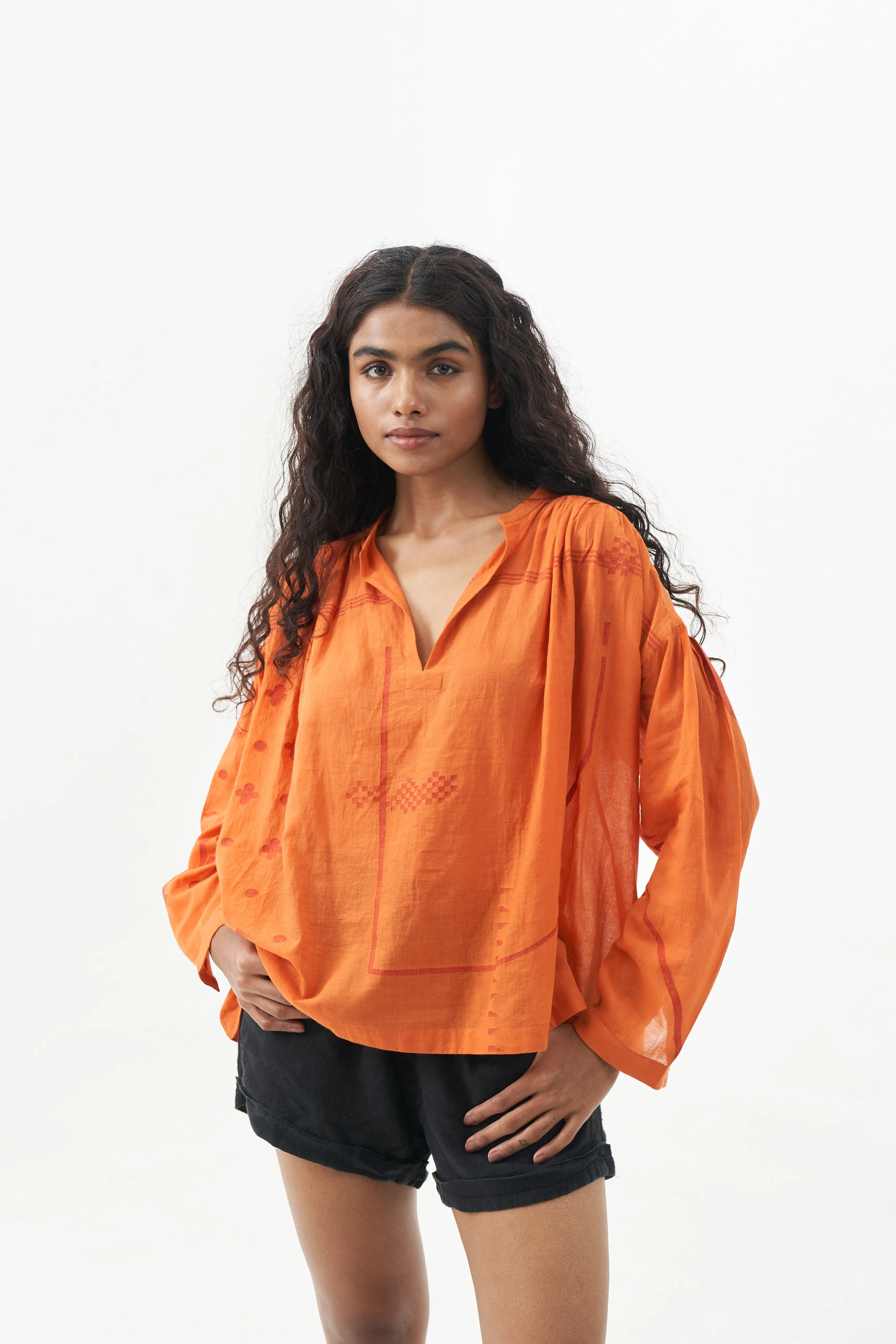 Dark orange easy top
