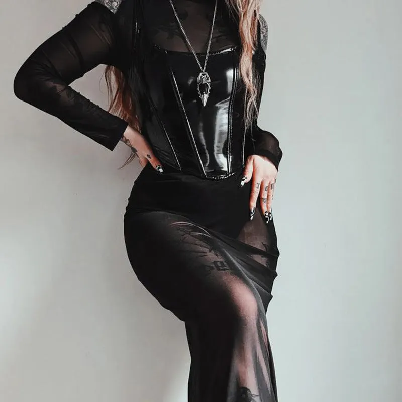 Dark Punk Irregular Sexy Versatile Slim Crop Tops Wholesale Women'S Tops