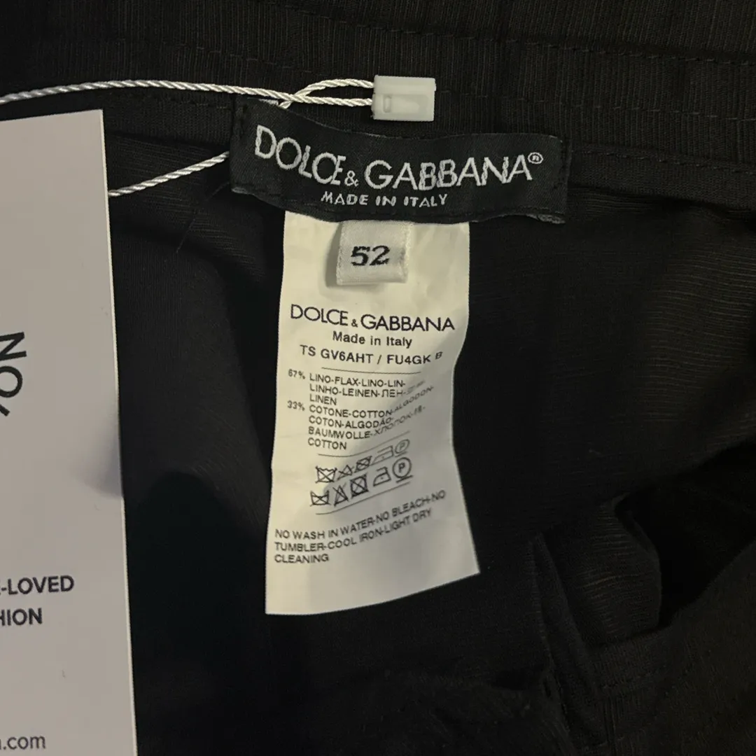 Dolce&Gabbana Men's Black Linen Trousers
