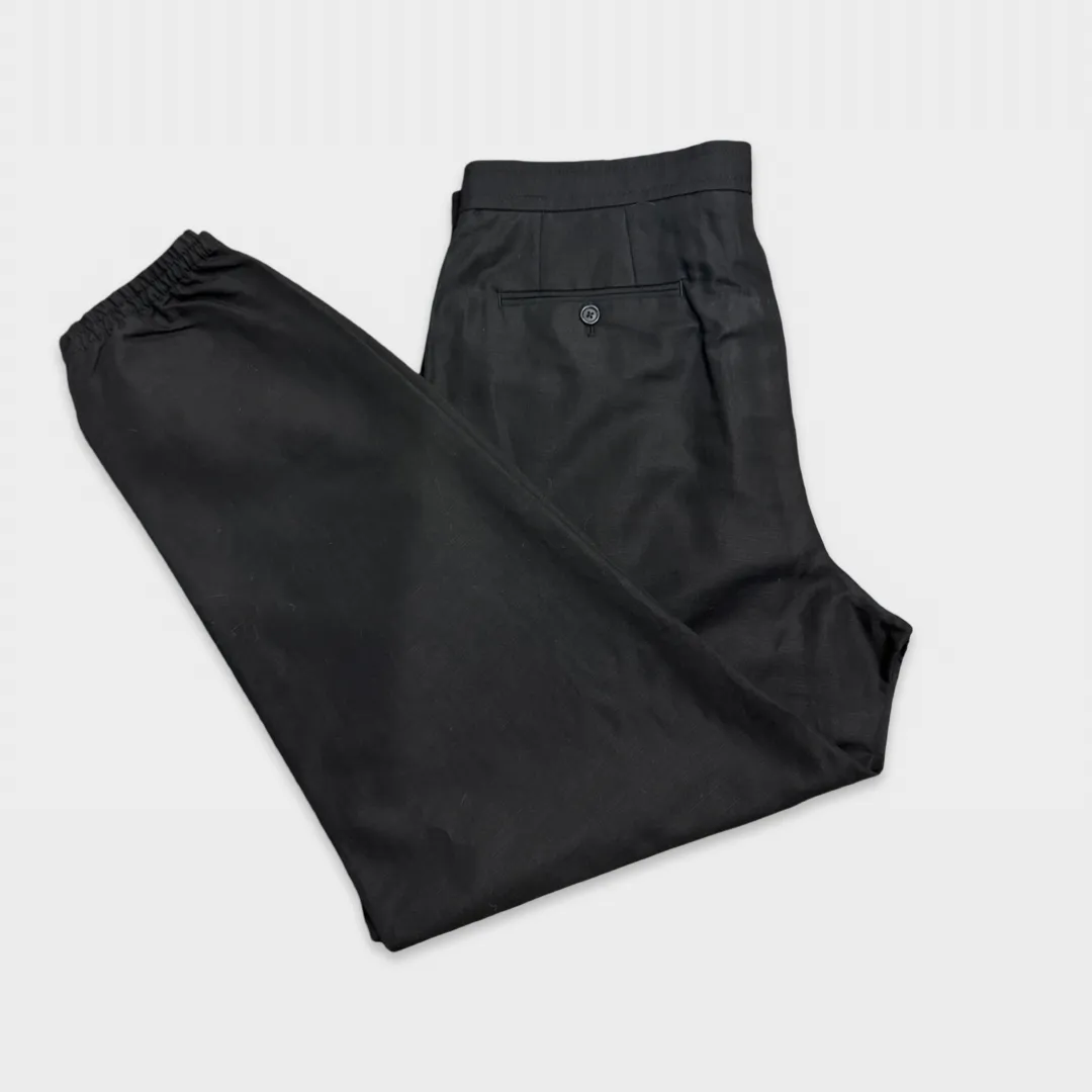 Dolce&Gabbana Men's Black Linen Trousers