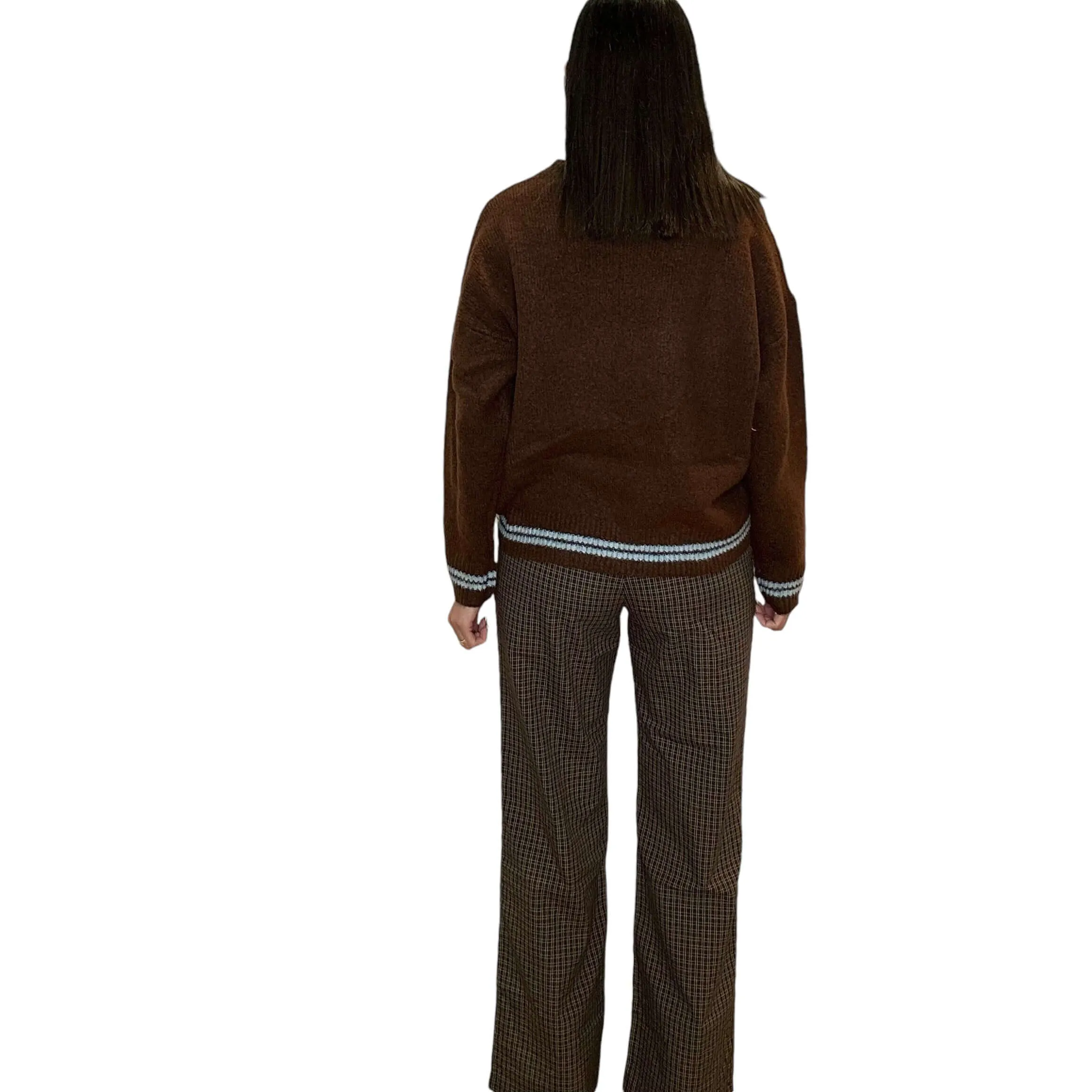 Easy Plaid Lounge Pants - Brown
