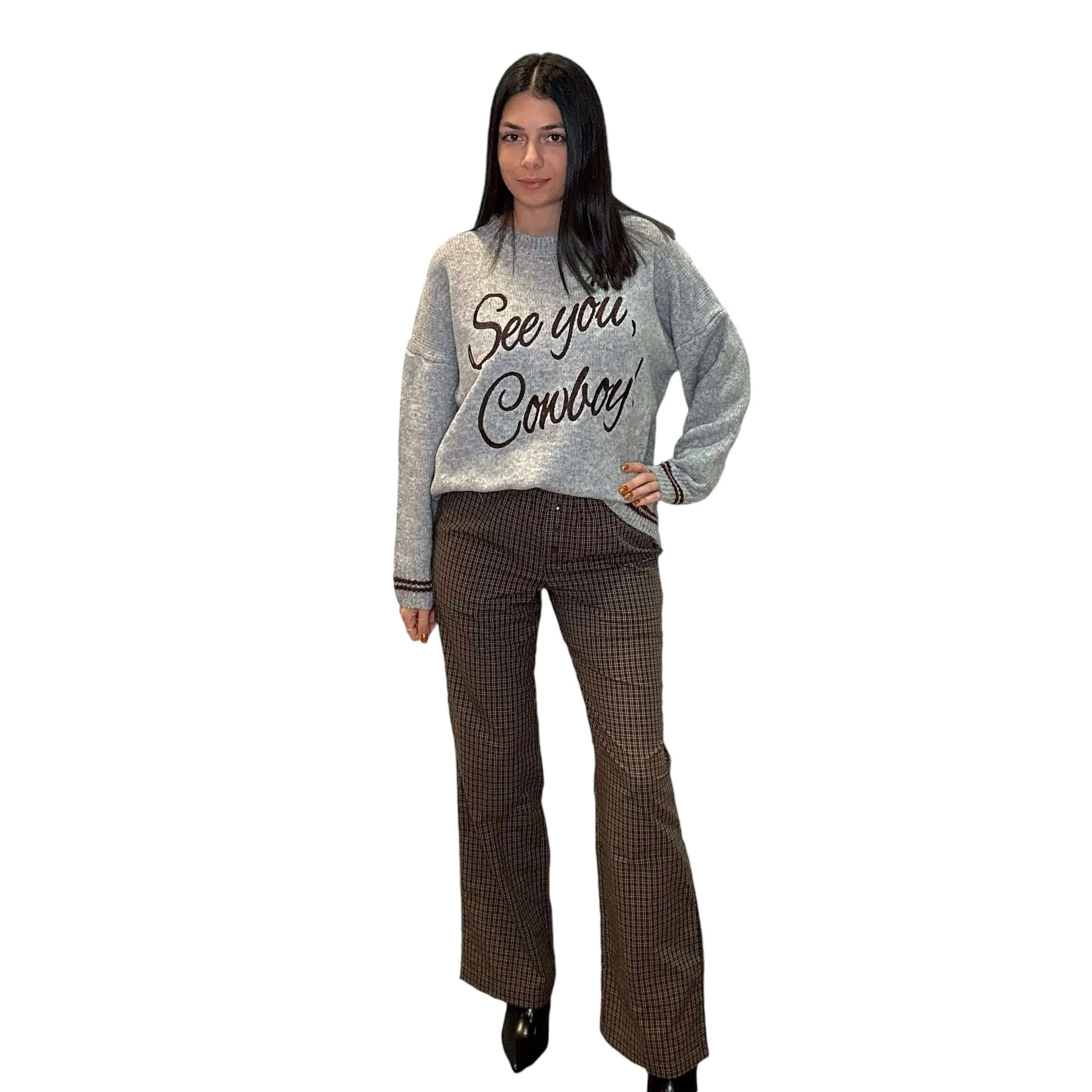 Easy Plaid Lounge Pants - Brown