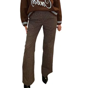 Easy Plaid Lounge Pants - Brown