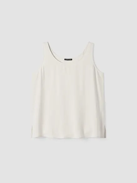 EILEEN FISHER - SILK SCOOP NECK TOP