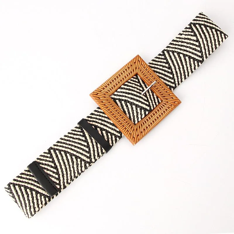 Elegant Women Elastic Belt Buckle