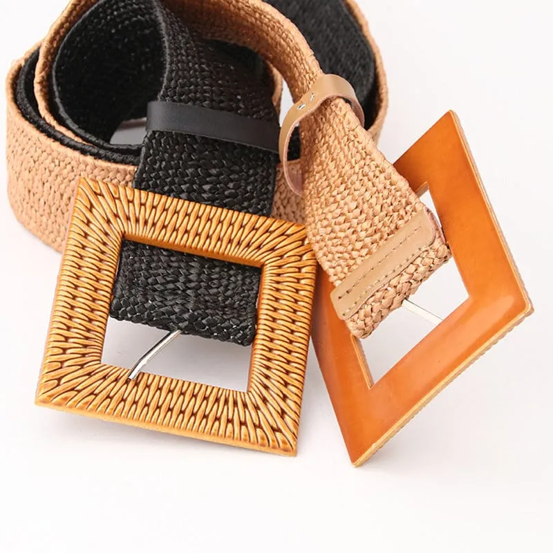 Elegant Women Elastic Belt Buckle