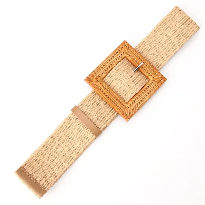 Elegant Women Elastic Belt Buckle
