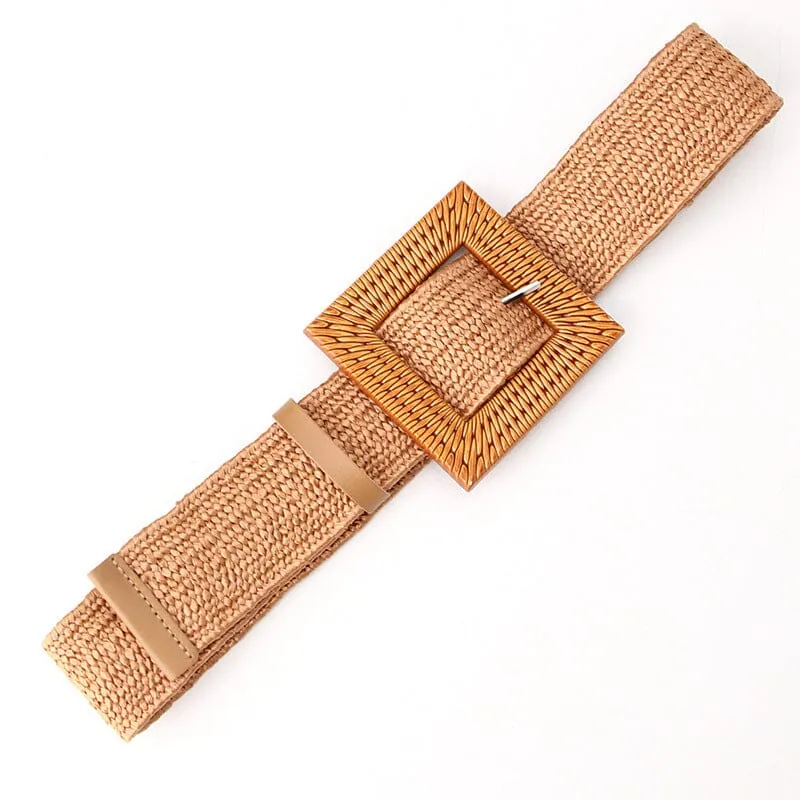 Elegant Women Elastic Belt Buckle