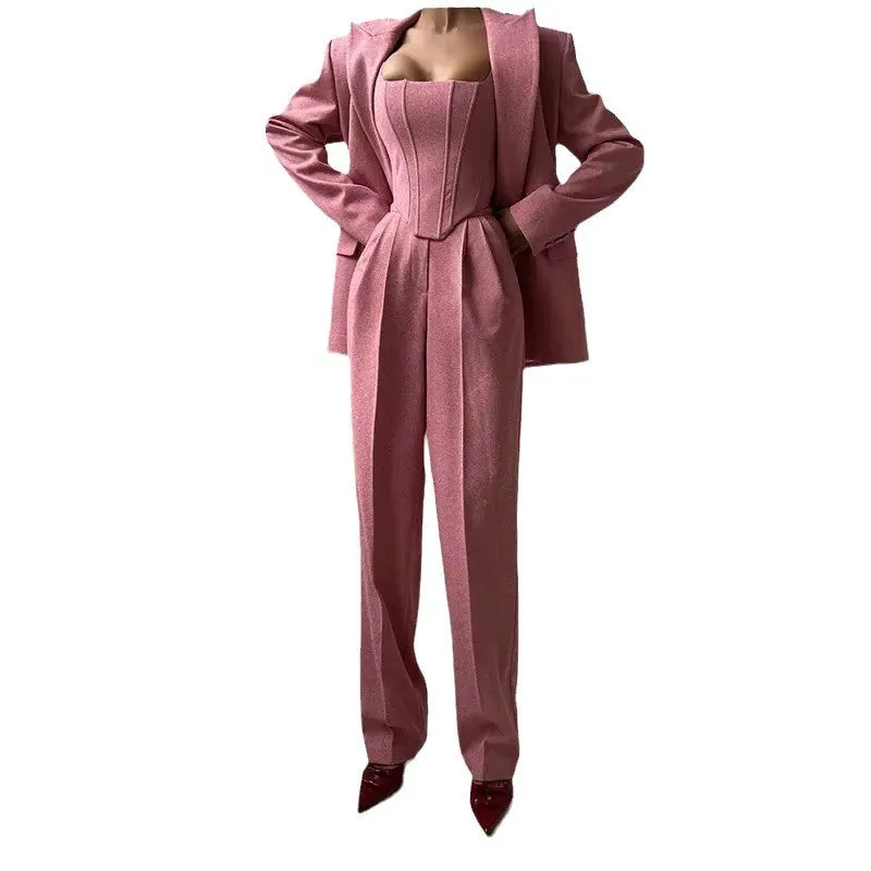 Elowen  Tailored Three-Piece Suit Set