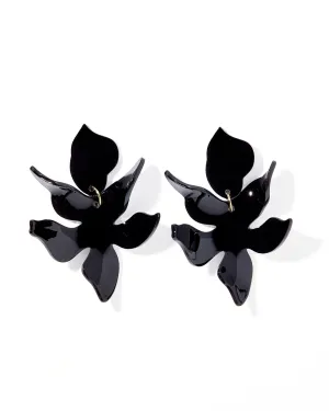 Flora Earrings | True Black