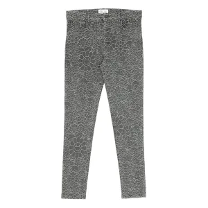 Flowers & Skulls Jacquard Stretch Denim Skinny Pants