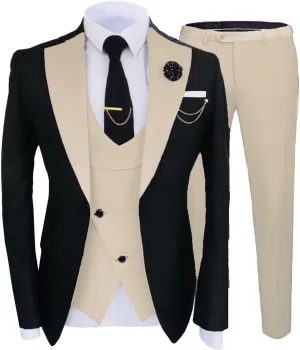Formal Suits for Men Wedding Slim Fit 3 Piece Dress Business Elegant Party Jacket Vest & Pants JXZ006
