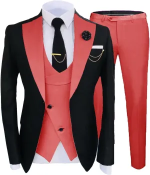 Formal Suits for Men Wedding Slim Fit 3 Piece Dress Business Elegant Party Jacket Vest & Pants JXZ006